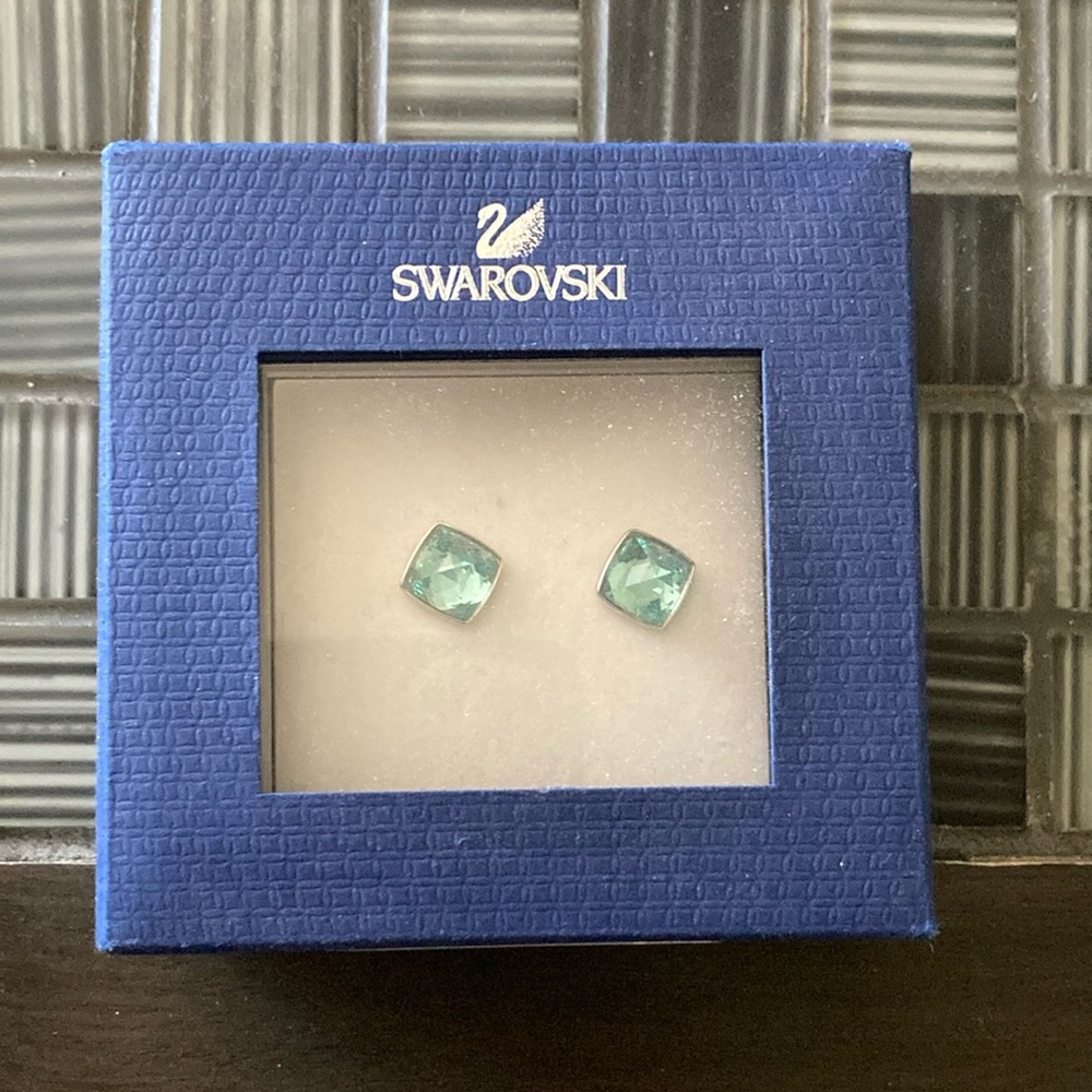 Blue Swarovski Crystal Earrings